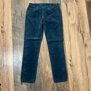AG The Prima Mid-Rise Cigarette Ankle Corduroy Women's Size 27 in Teal NWOT!
